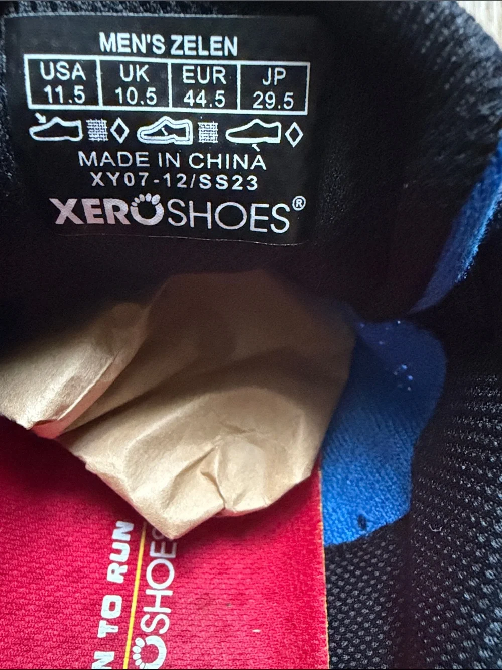 Xero Men's Blue Minimalist Athletic Shoes